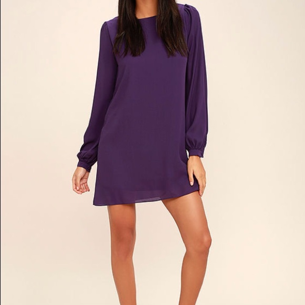 Lulus Purple Shift Dress NWOT